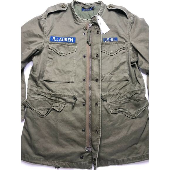 Polo Ralph Lauren Vintage Combat Military Jacket Women's Size M $398 NWT - Picture 10 of 10